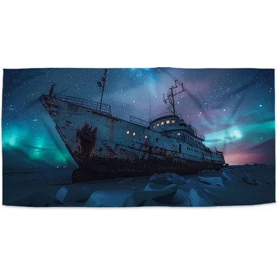 Sablio Uterák Vrak lodi při polární záři 70 x 140 cm