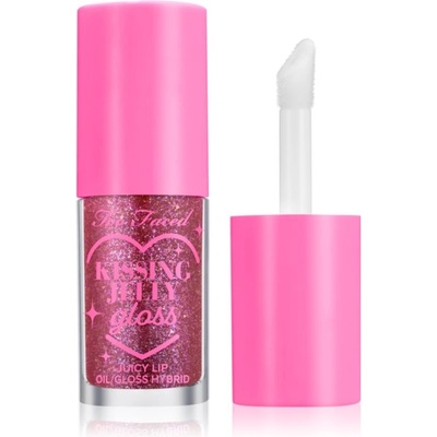 Too Faced Kissing Jelly Lip Oil Gloss olejový lesk na pery pre intenzívnu hydratáciu Grape Soda 4,5 ml