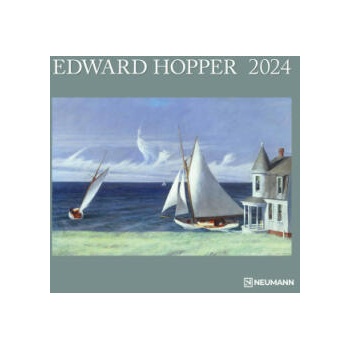 Edward Hopper 2024 - Wand-Kalender - Broschüren-Kalender - 30x30 - 30x60 geöffnet - Kunst-Kalender