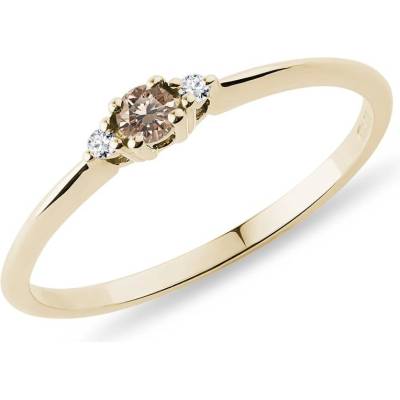 Klenota Zásnubný prsteň s diamantmi zo 14 kt zlata k0335073
