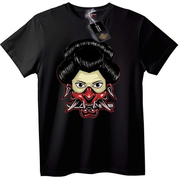 NOONEBRAND Тениска Гейша Демонска Маска - 6XL, Black