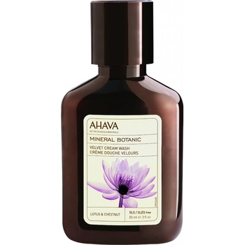 Ahava Mineral Botanic Lotus & Chestnut zamatový sprchový krém 85 ml