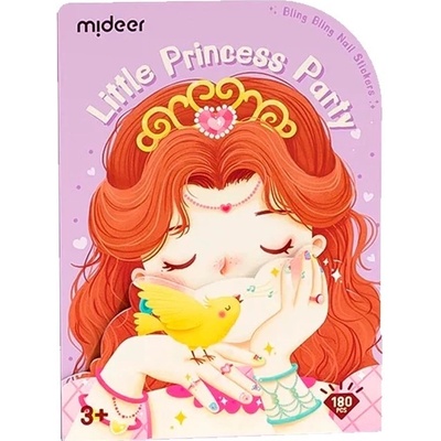 MiDeer Dětské třpytivé samolepky na nehty Princeznina párty 180ks