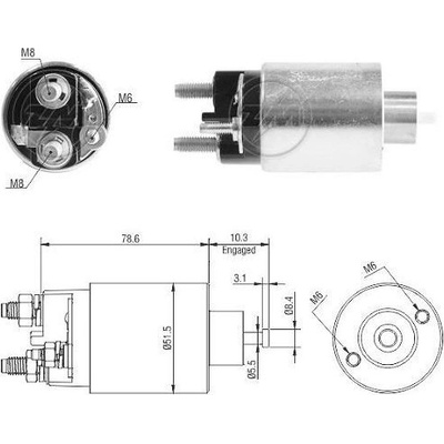 Spínač startéru M0T89182 Mitsubishi M0T89181