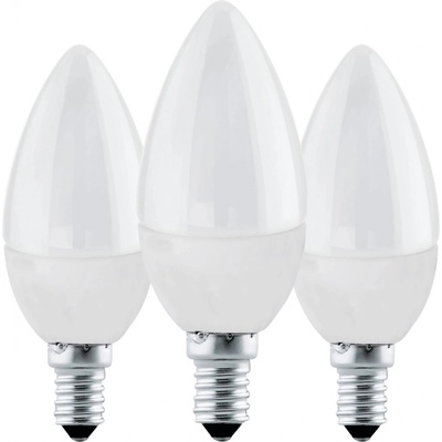 Eglo LED žárovka E14 C37 4,9W 470lm 3000K 37 x 100 mm opálová 3 ks