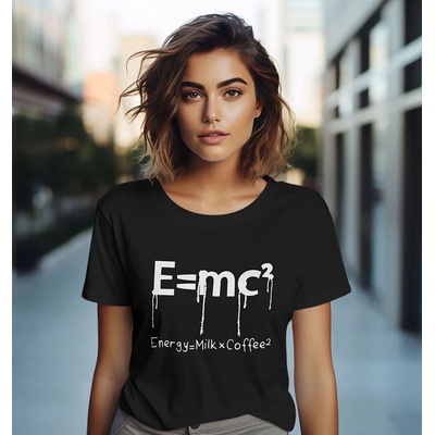 Bullshirt.sk Dámske tričko Einstein Coffee Čierna