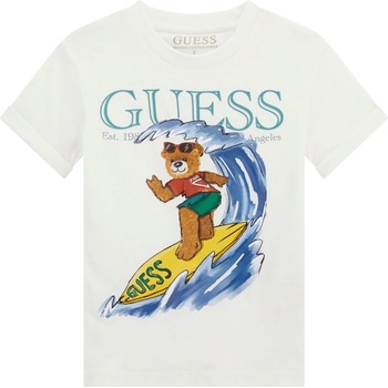 Guess Тениска с къс ръкав Guess - Мече на сърф, бяла, 12 м (20252-N5GI04-K8HM4-G011-12M)