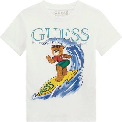 Guess Тениска с къс ръкав Guess - Мече на сърф, бяла, 12 м (20252-N5GI04-K8HM4-G011-12M)