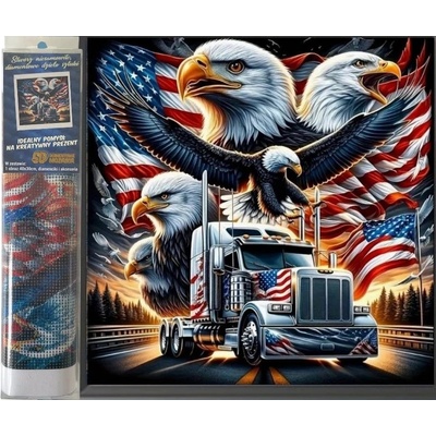 Diamantový obrázek - Amerika 30 x 40 cm
