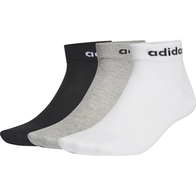 adidas Чорапи Adidas Linear Ankle Cushioned Socks 3 Pairs - Black/Wht/Grey