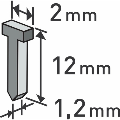 Hrebíky, balenie 1000 ks, 12 mm, 2,0x0,52x1,2 mm EXTOL PREMIUM