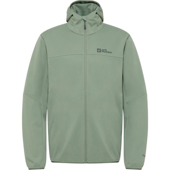 Jack Wolfskin Яке Jack Wolfskin Men's Feldberg Water Resistant Windproof Hooded Long Sleeve Softshell Jacket - Eucalyptus