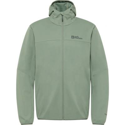 Jack Wolfskin Яке Jack Wolfskin Men's Feldberg Water Resistant Windproof Hooded Long Sleeve Softshell Jacket - Eucalyptus