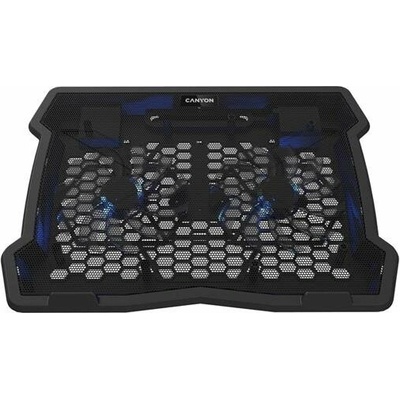 Canyon NS-03, chladiaci podstavec s 2 ventilátormi pre notebook 10´´ - 15.6", LED podsvietenie, čierny CNE-HNS03