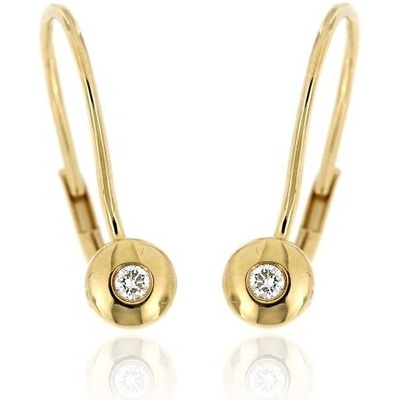 Zlatnictví U Kostela zlaté diamantové náušnice 1250F