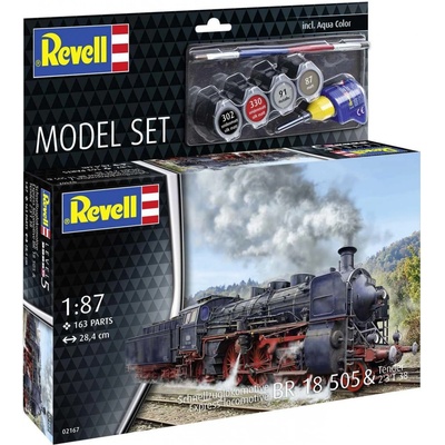 REVELL ModelSet lokomotiva 62167Express Loco BR 18 505 with Tender 1:87