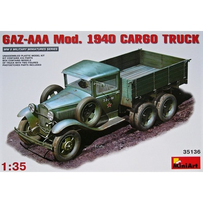 MiniArt GAZ-AAA Mod. 1940 Cargo Truck w/ 2 Figures 1:35