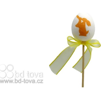BD-TOVA Bílé vejce s oranžovým zajícem zápich