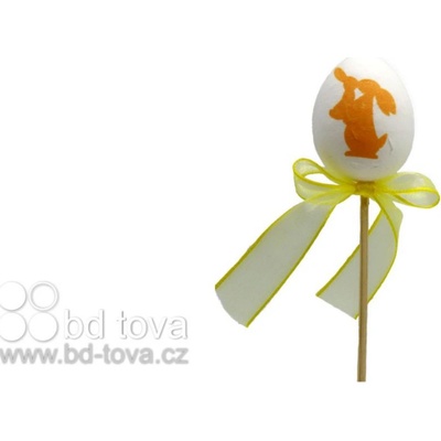 BD-TOVA Bílé vejce s oranžovým zajícem zápich