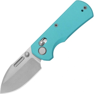 Geo Knife Belluf Stonewash M390 Blade, Tiffany Blue G10 GEO2508B