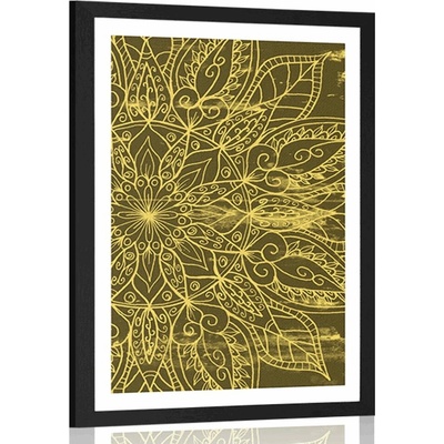Plakát s paspartou textura Mandaly - 60x90 no frame