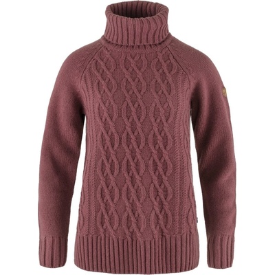 Fjällräven Övik Cable Knit Roller Neck W, Mesa Purple