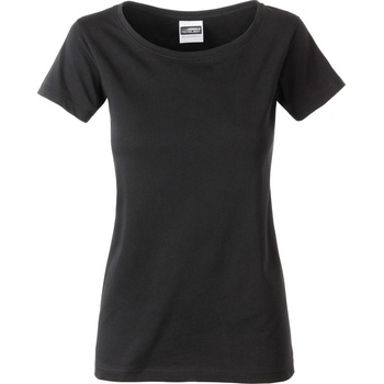 James & Nicholson (Daiber) Klasické dámske tričko z biobavlny 8007 Čierna