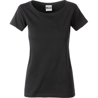 James & Nicholson (Daiber) Klasické dámske tričko z biobavlny 8007 Čierna