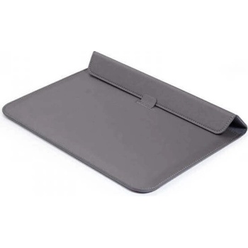 SES 2v1 Puzdro s magnetom a stojanom z ekokože pre Apple MacBook Pro 14" (2023, M2 Pro, M2 ) - šedé 12431
