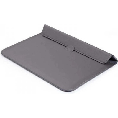 SES 2v1 Puzdro s magnetom a stojanom z ekokože pre Apple MacBook Pro 14" (2023, M2 Pro, M2 ) - šedé 12431