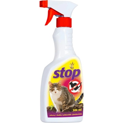 Bio-Enzým Stop Mačka prírodné odpudzovač mačiek na použitie v interiéri aj v exteriéri rozprašovač 500 ml