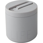 Design Letters Термокутия за обяд To Go Life с вилица голяма сива 2 части (30101029CLGRLIFE)