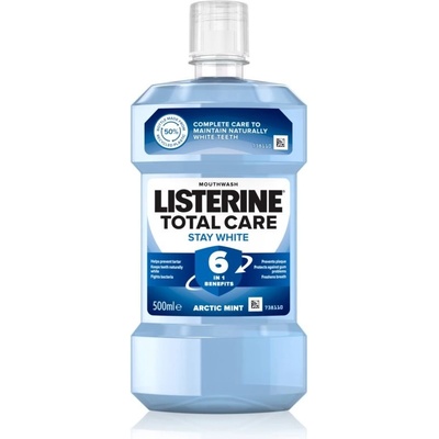 Listerine Stay White s bělicím účinkem příchuť Arctic Mint Antibacterial Mouthwash 500 ml