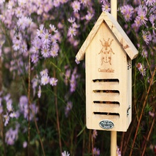 Esschert Design domeček pro berušky LADYBUG "BEST FOR BIRDS", 17x12x23cm, přírodní