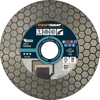 Craftomat Rezný kotúč diamantový 125 × 1,6 × 22,23 mm 6680026