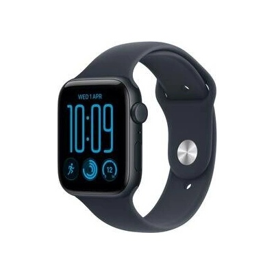 Apple Watch SE 3 GPS + Cellular 44 mm temne atramentový hliník, námornícky modrý športový remienok - M/L MJLT4WF/A