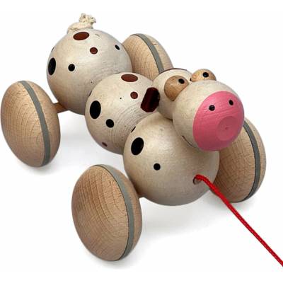 Ťahacia hračka Ulanik Húsenica Krava na povrázku (2000368879704)