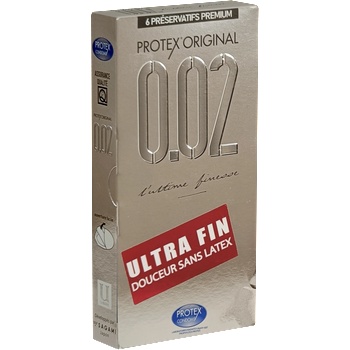 ostatní Protex Single: Original 0.02 Ultime Finesse, 6 latex free condoms
