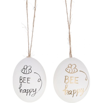 Textilomanie Závesné slepačie vajíčko BEE HAPPY