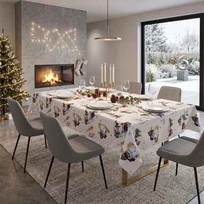 Mybesthome Vánoční ubrus NATALE SPLASH IV. 140x230 cm