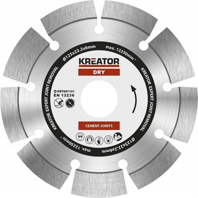 Kreator KRT087101 - Diamantový kotúč brúsny 125mm EXPERT 6mm SEGMENT