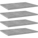 PETROMILA Přídavné police 4 ks betonově šedé 40 x 30 x 1,5 cm dřevotříska