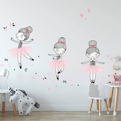 INSPIO 9058f Samolepky na zeď - Malé baletky, velikost 90 x 80 cm
