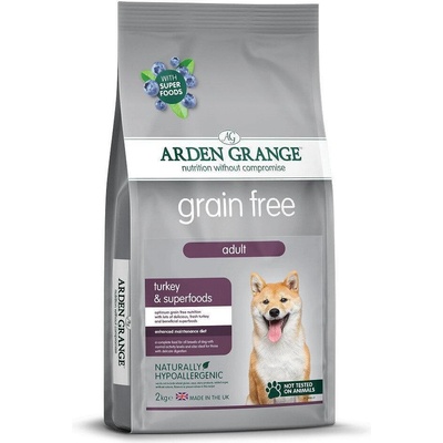 Arden Grange Grain Free Adult - Пуйка, картофи и супер храни за кучета над 12 месеца, 12кг