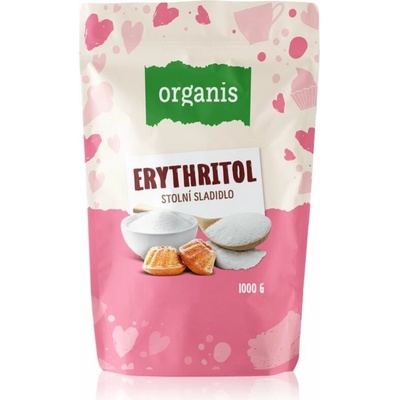 Organis Erythritol sladidlo bez kalórií 1000 g