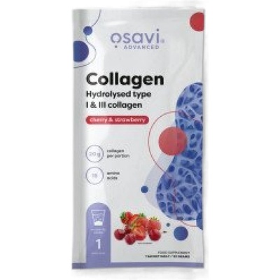 Osavi Collagen Hydrolyzed Peptides | Type I & III [22 грама] Ягода с череша