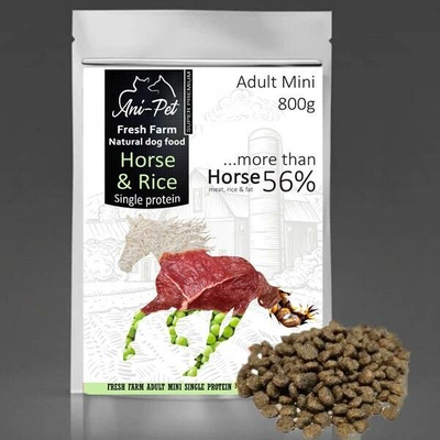 Fresh Farm Adult Mini Single Protein Horse & Rice 0,8 kg