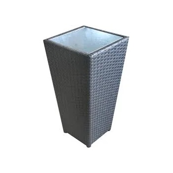 HORECANO Саксия изкуствен ратан 2 РАЗМЕРА/СИВА (0195261)