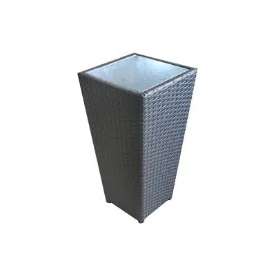 HORECANO Саксия изкуствен ратан 2 РАЗМЕРА/СИВА (0195261)