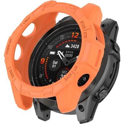PROTEMIO 78465 TPU HALF COVER Kryt pro Garmin Epix Pro 51mm / Epix Pro Gen2 51mm oranžový